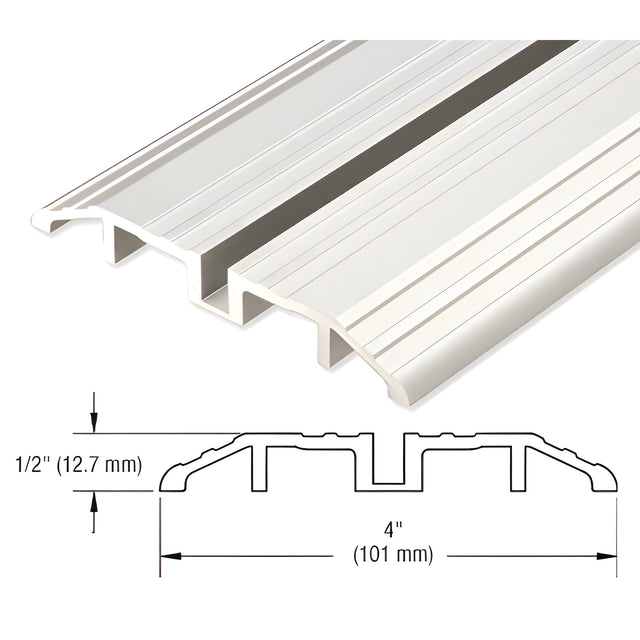 CRL Satin Anodized Custom Length Bottom Guide Threshold for OT Series Top Hung Sliders and Bi-Fold Doors