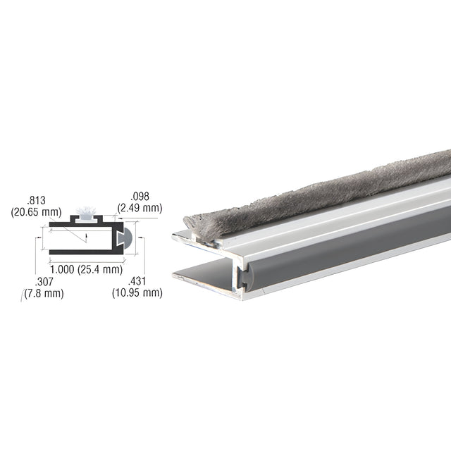 CRL Satin Anodized Deep Channel Dust Proof Rail with Bumper