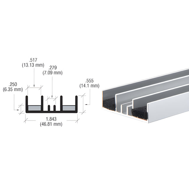 CRL Satin Anodized Double Jamb Extrusion With Cushion