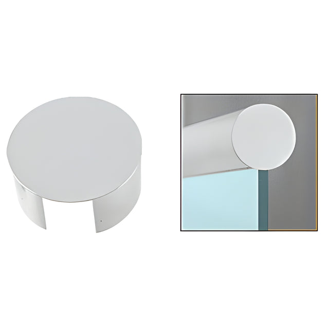 CRL Satin Anodized End Cap for 3" Cap Railing