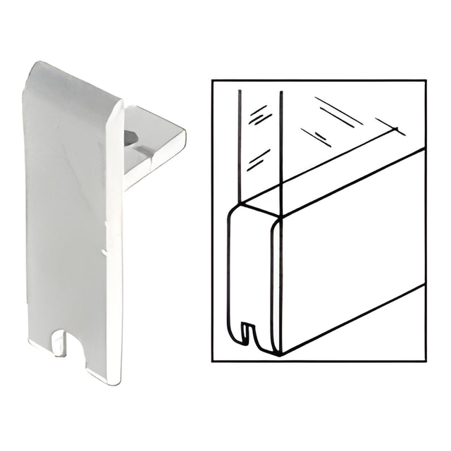 CRL Satin Anodized End Cap for KK610 Tall 'H' Bar