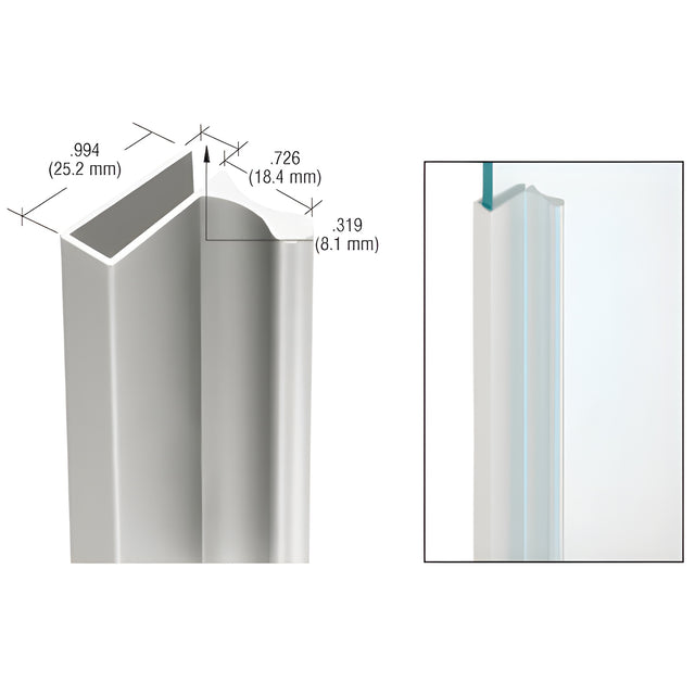 CRL Satin Anodized Extruded Aluminum for Showcase Finger Pull with 1" Lip