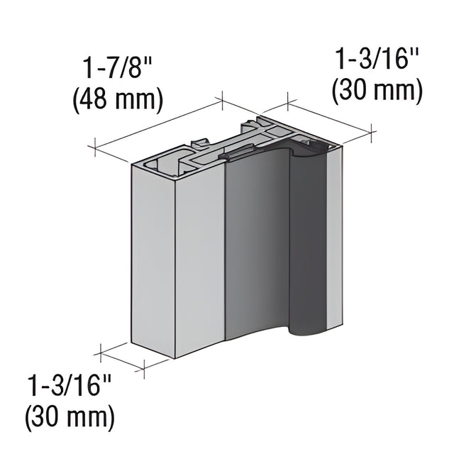 CRL Satin Anodized Fallbrook 1.1m Profile Wall-to-Glass Door Frame