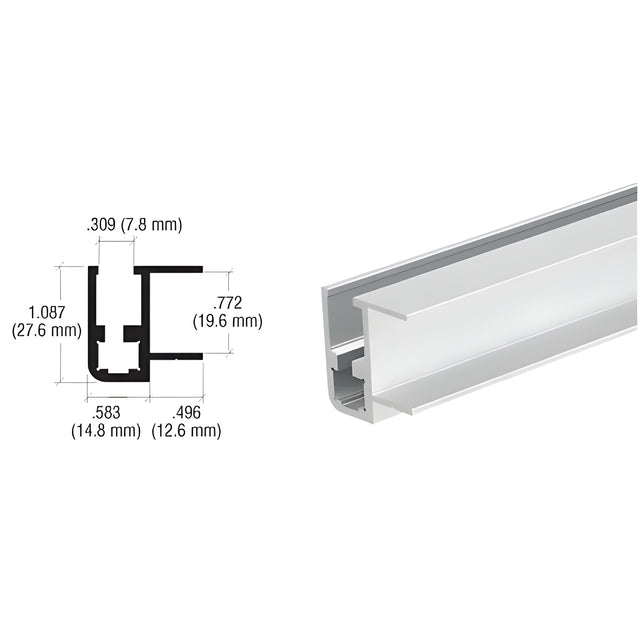 CRL Satin Anodized Front Base Rail Extrusion