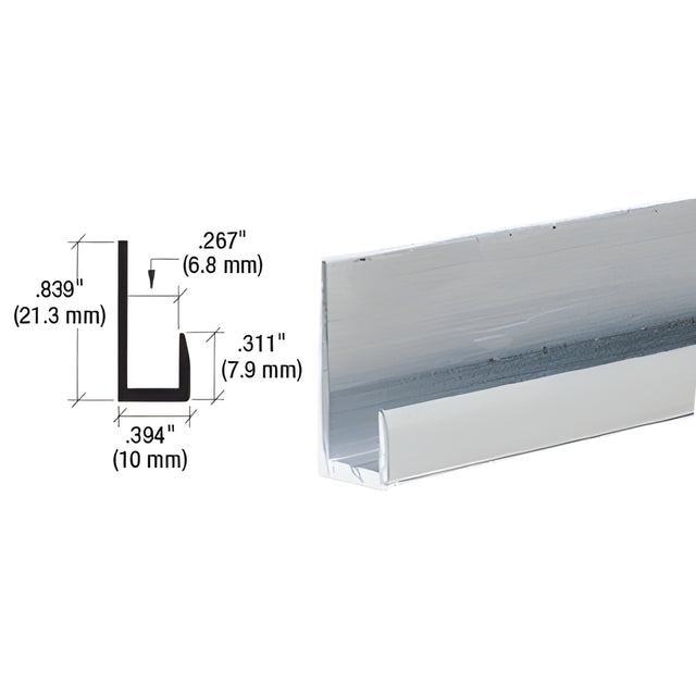 CRL Satin Anodized Low Profile 1/4" J-Channel