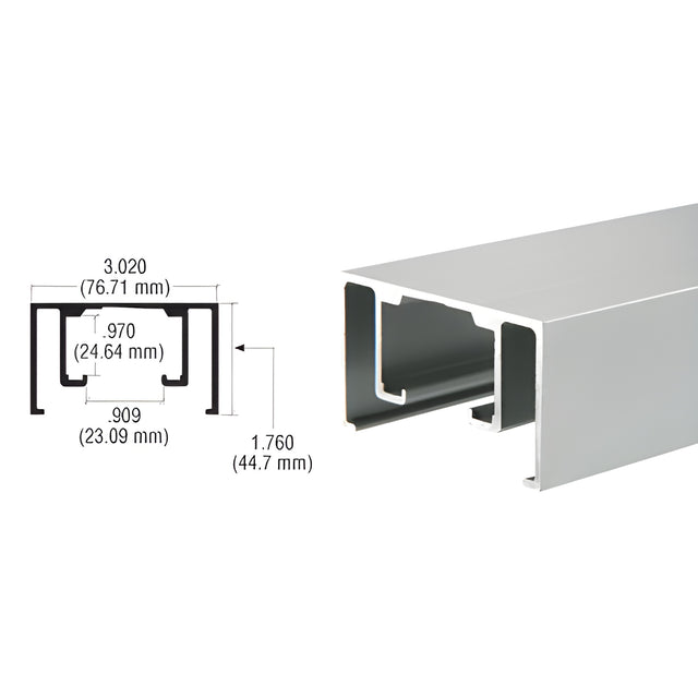 CRL Satin Anodized Overhead Track Extrusion