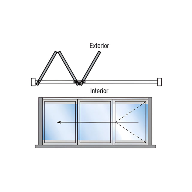 CRL Satin Anodized Palisades S90 Bi-Fold 3 Panel Left Hand Exterior Swing with Raised Sill and Exterior Lever Lock