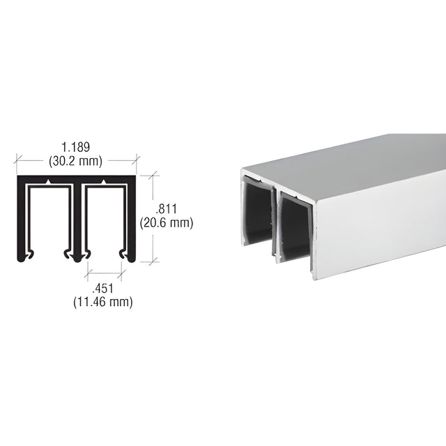 CRL Satin Anodized Plastic Lined Aluminum Upper Channel