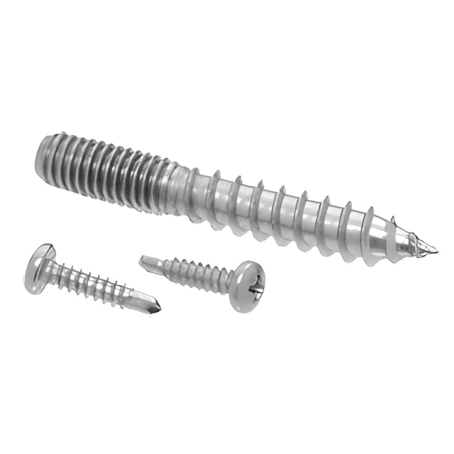 CRL Satin Anodized Replacement Screw Pack for Concealed Wood Mount Hand Rail Brackets - 3/8"-16 Thread