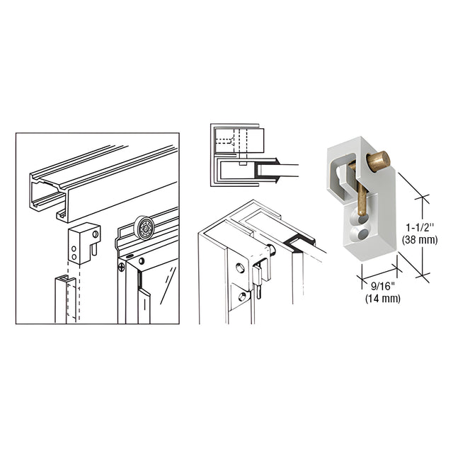 CRL Satin Anodized Right Handed Window Catch for Pass-Thru Windows