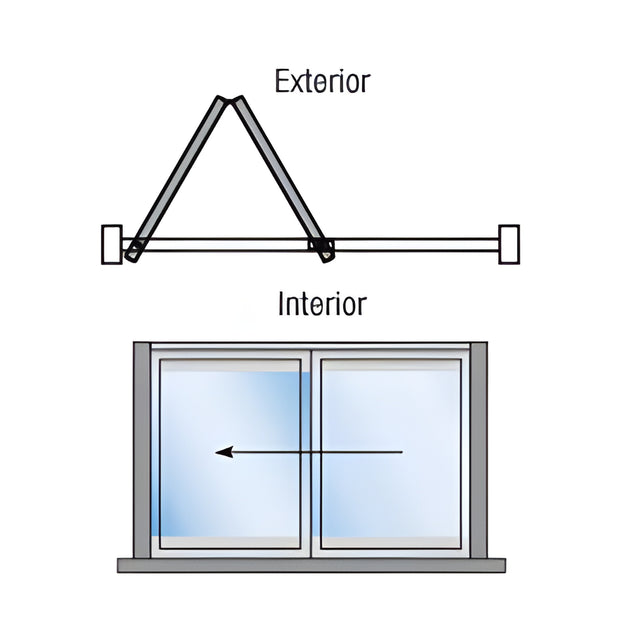 CRL Satin Anodized S55 Monterey Bi-Fold 2 Panel Left Hand Exterior Swing with Flush Sill