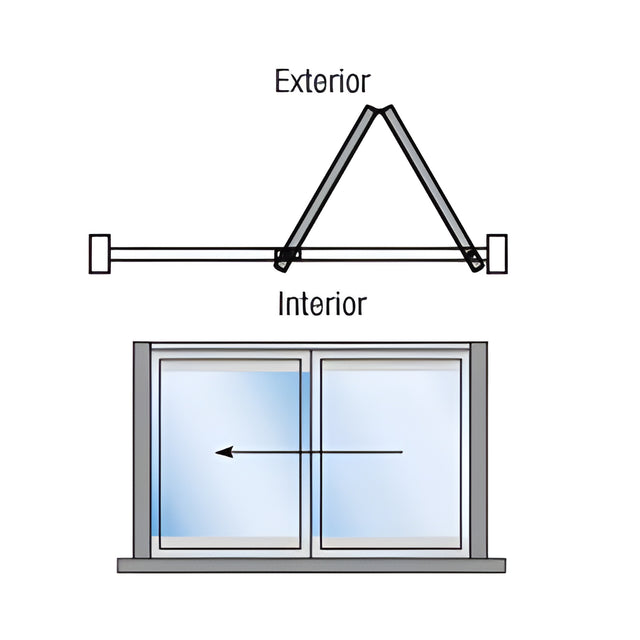 CRL Satin Anodized S55 Monterey Bi-Fold 2 Panel Right Hand Exterior Swing with Flush Sill