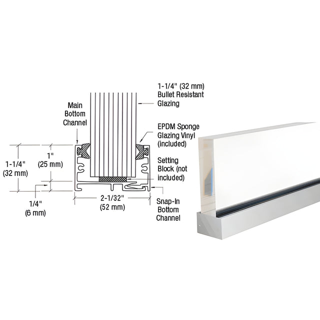CRL Satin Anodized Two-Piece Snap Together Sash
