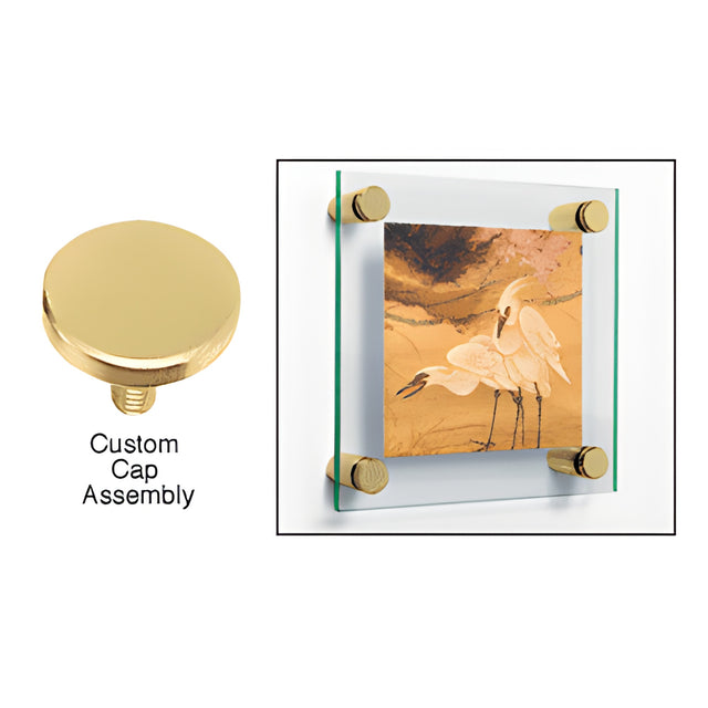 CRL Satin Brass 1" Diameter Standoff Cap Assembly
