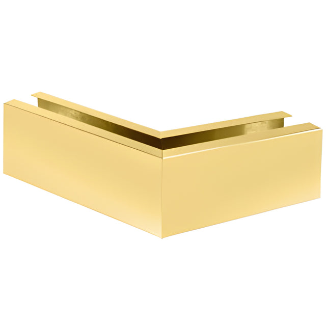 CRL Satin Brass 12" 135º Mitered Corner Cladding for B5L Series Low Profile Base Shoe