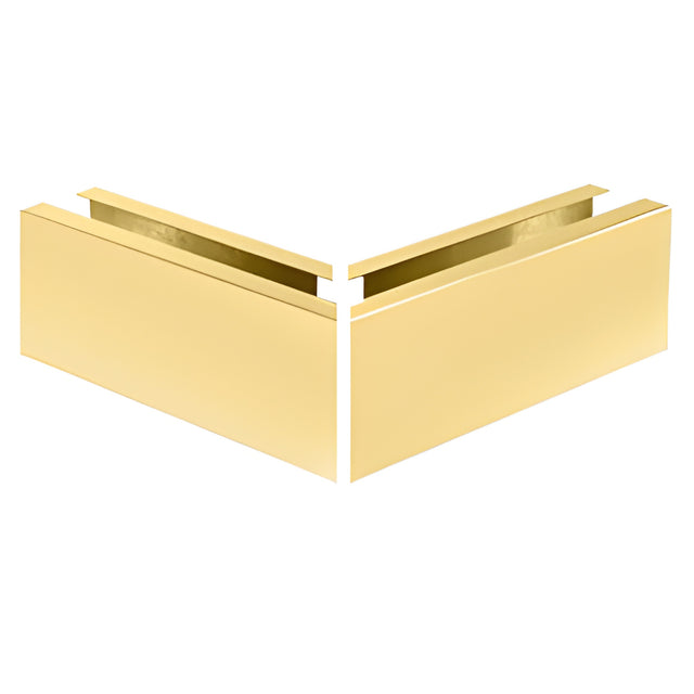 CRL Satin Brass 12" 90 Degree Mitered Corner Cladding for L25S Series Standard Square Base Shoe
