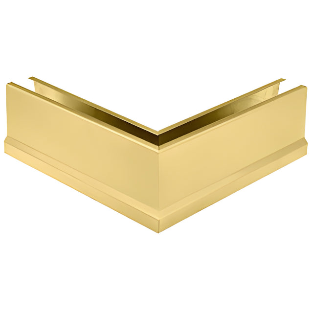 CRL Satin Brass 12" 90º Mitered Corner Cladding for B5T Series Tapered Base Shoe