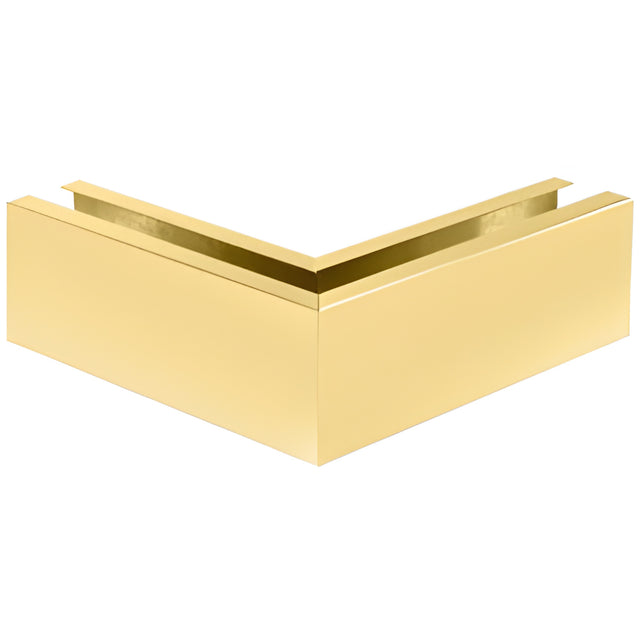 CRL Satin Brass 12" 90º Mitered Corner Cladding for B7S Series Heavy-Duty Square Base Shoe