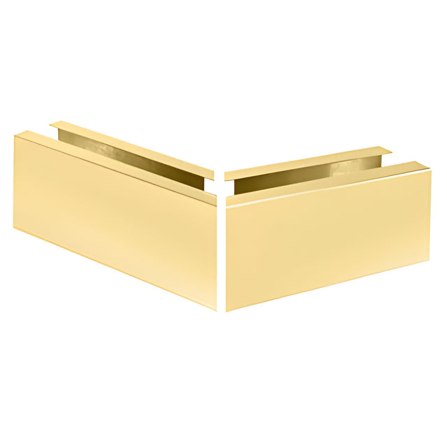 CRL Satin Brass 12" Mitered 135º Corner Cladding for B5S Series Standard Square Base Shoe