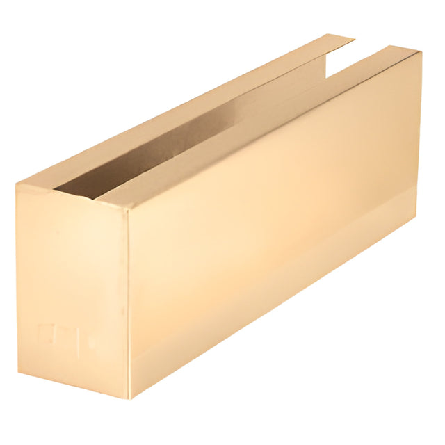 CRL Satin Brass 12" Welded End Cladding for B5L Series Low Profile Base Shoe