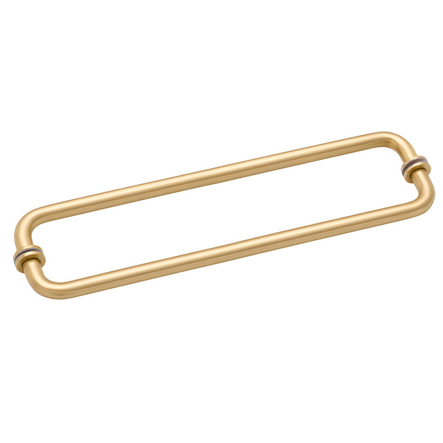 CRL Satin Brass 18" BM Series Back-to-Back Tubular Towel Bars with Metal Washers