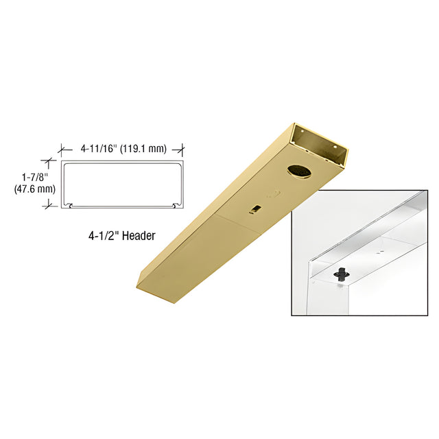 CRL Satin Brass 4-1/2" x 36" Single Door Header