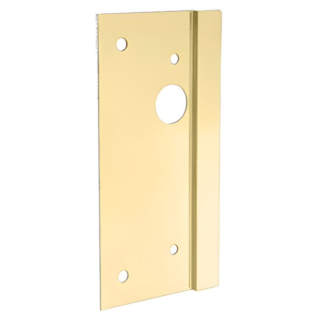 CRL Satin Brass 4" x 10" Left Hand Center Lock Latch Guard