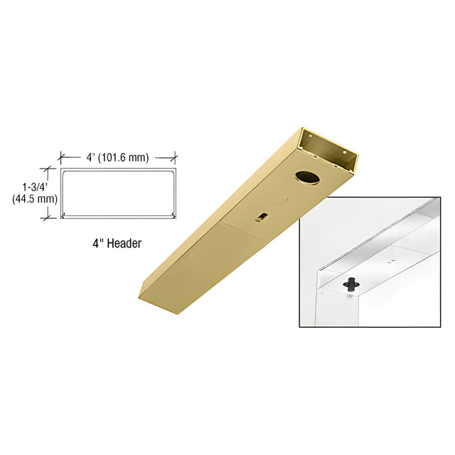 CRL Satin Brass 4" x 36" Single Door Header