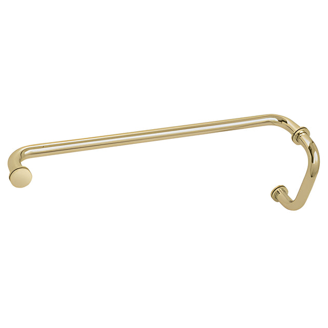 CRL Satin Brass 6" Pull Handle and 24" Towel Bar BM Series Combination With Metal Washers