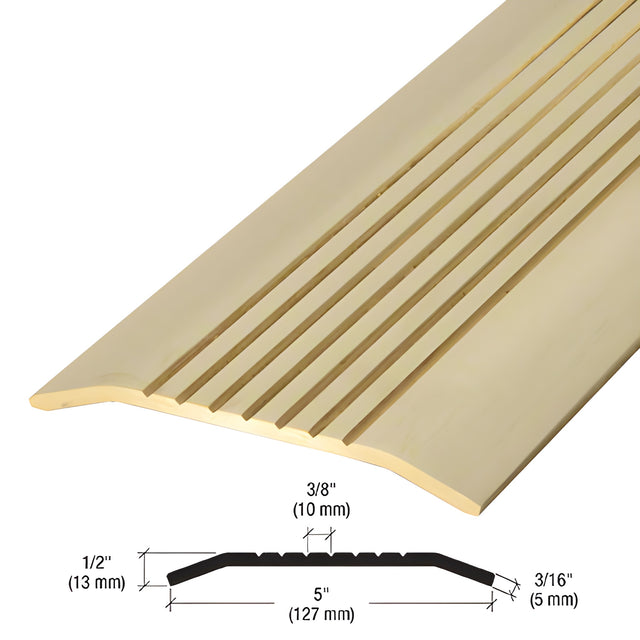 CRL Satin Brass Custom 5" Commercial Saddle Threshold