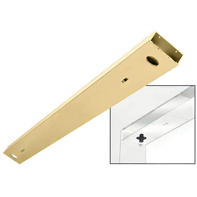 CRL Satin Brass Custom Length 4-1/2" No Pocket Double Sided Door Header