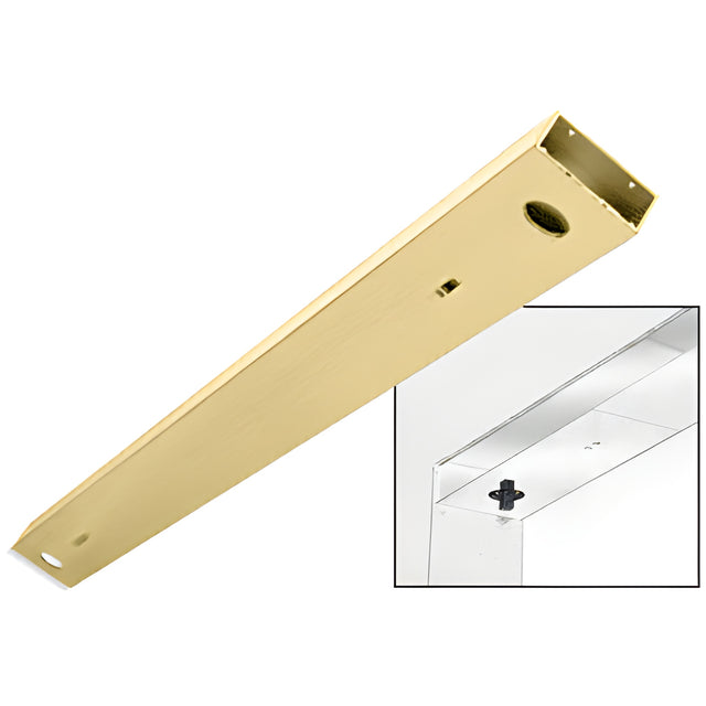 CRL Satin Brass Custom Length 4" No Pocket Double Sided Door Header