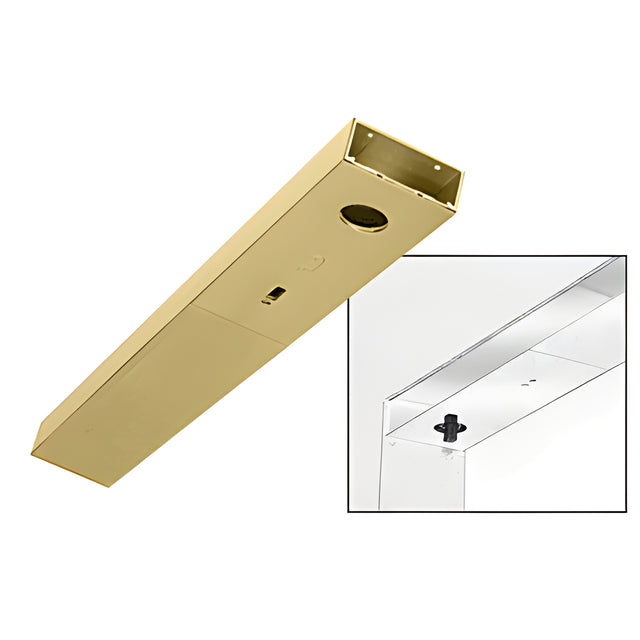 CRL Satin Brass Custom Length 4" Single Door Header
