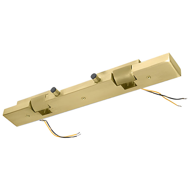 CRL Satin Brass Electric Strike Keeper for Double Doors - Fail Secure