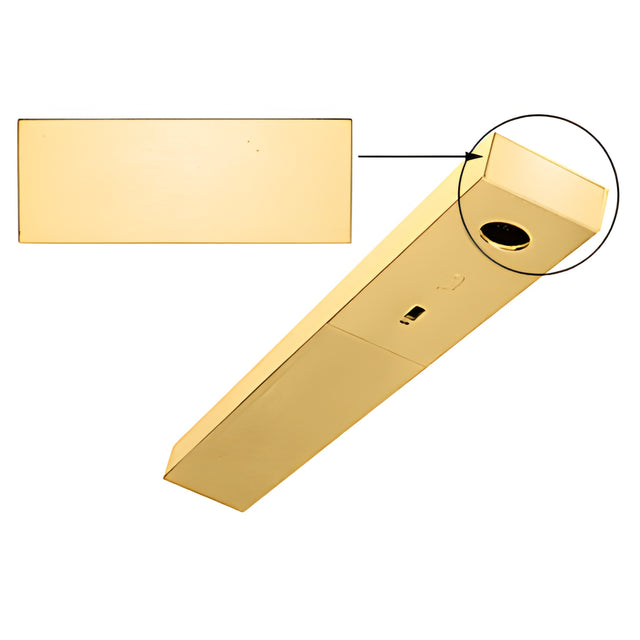 CRL Satin Brass End Cap for 1-3/4" x 4-1/2" DCH Header