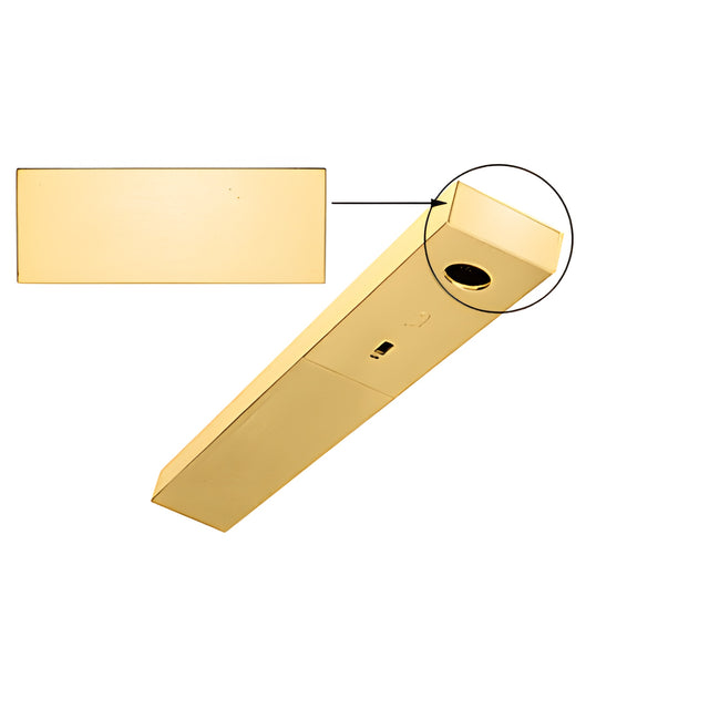 CRL Satin Brass End Cap for 1-3/4" x 4" Headers
