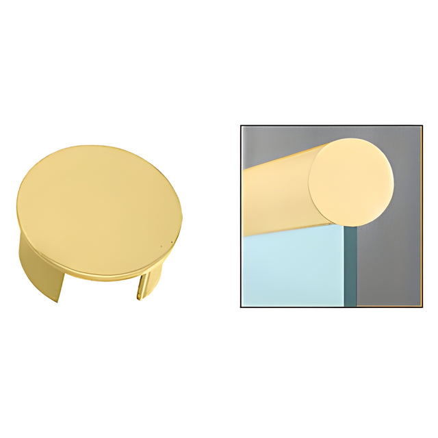 CRL Satin Brass End Cap for 50.8 mm Cap Railing