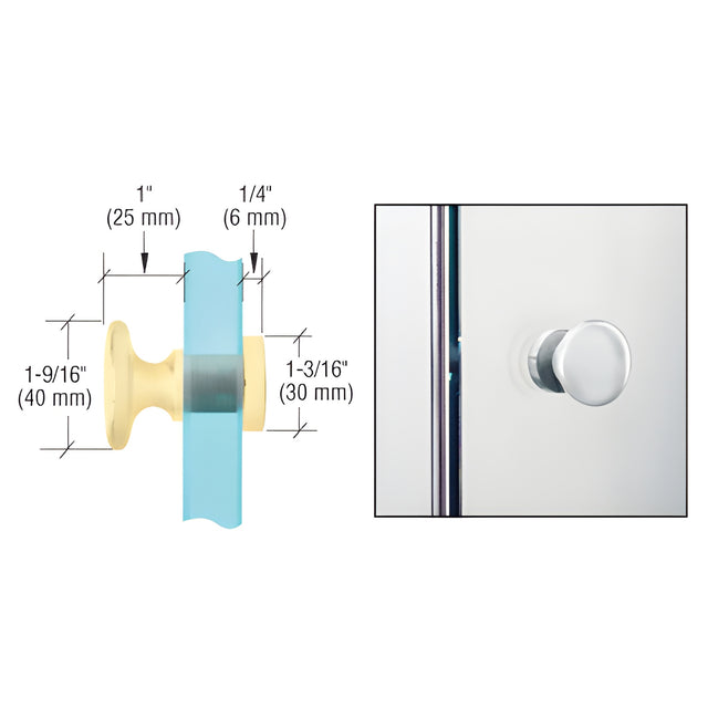 CRL Satin Brass Traditional Style Single-Sided Door Knob