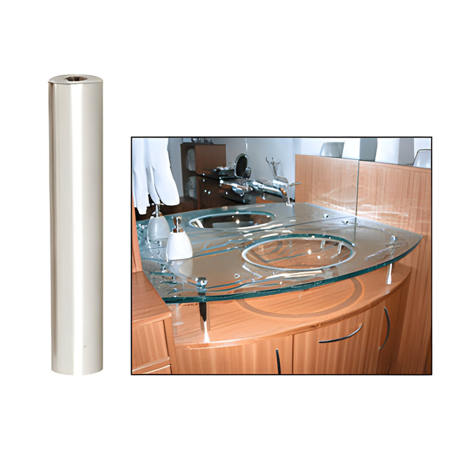 CRL Satin Chrome 3/4" Diameter by 4" Long Standoff Base