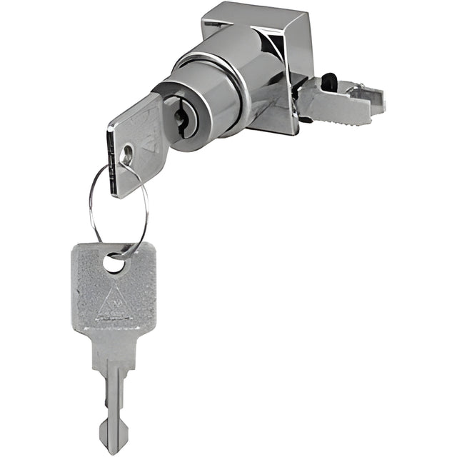 CRL Satin Chrome End Cap Sliding Door Lock - Keyed Alike