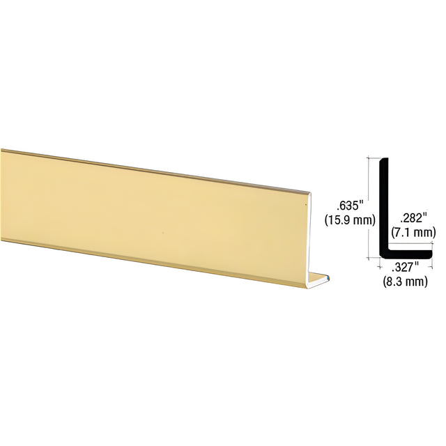 CRL Satin Gold Anodized Aluminum 5/8" L-Bar Extrusion