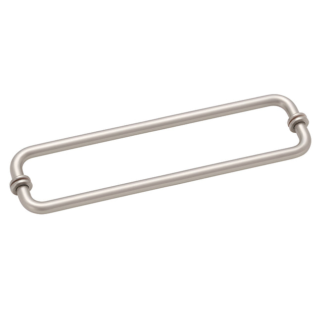 CRL Satin Nickel 18" BM Series Back-to-Back Tubular Towel Bars with Metal Washers