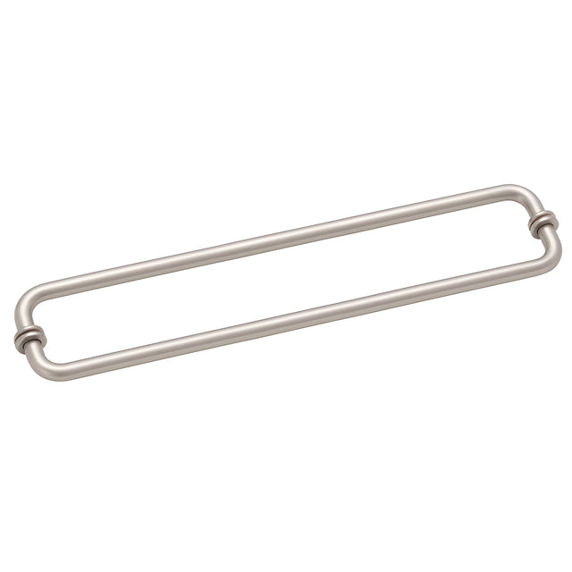 CRL Satin Nickel 24" BM Series Back-to-Back Tubular Towel Bars With Metal Washers