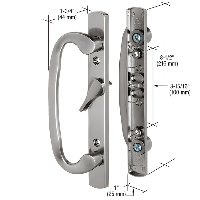 CRL Satin Nickel 8-1/2" Mortise - Style Handle