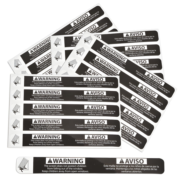 CRL Screen Frame Warning Labels