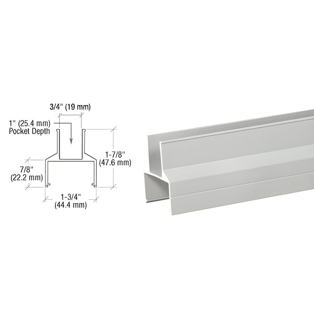 CRL Silver Metallic 100/150 Series 241" Bottom Rail