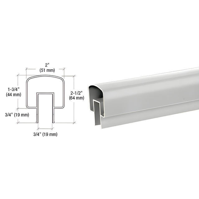 CRL Silver Metallic 100 Series 241" Top Rail