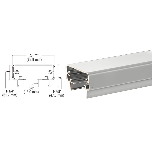 CRL Silver Metallic 200 Series 241" Long Top Rail