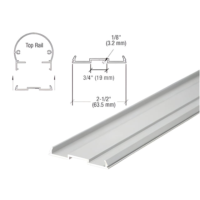 CRL Silver Metallic 241" Top Rail Infill for Pickets