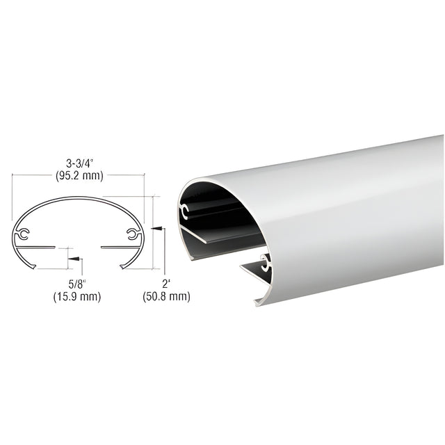 CRL Silver Metallic 350X Series 241" Top Rail